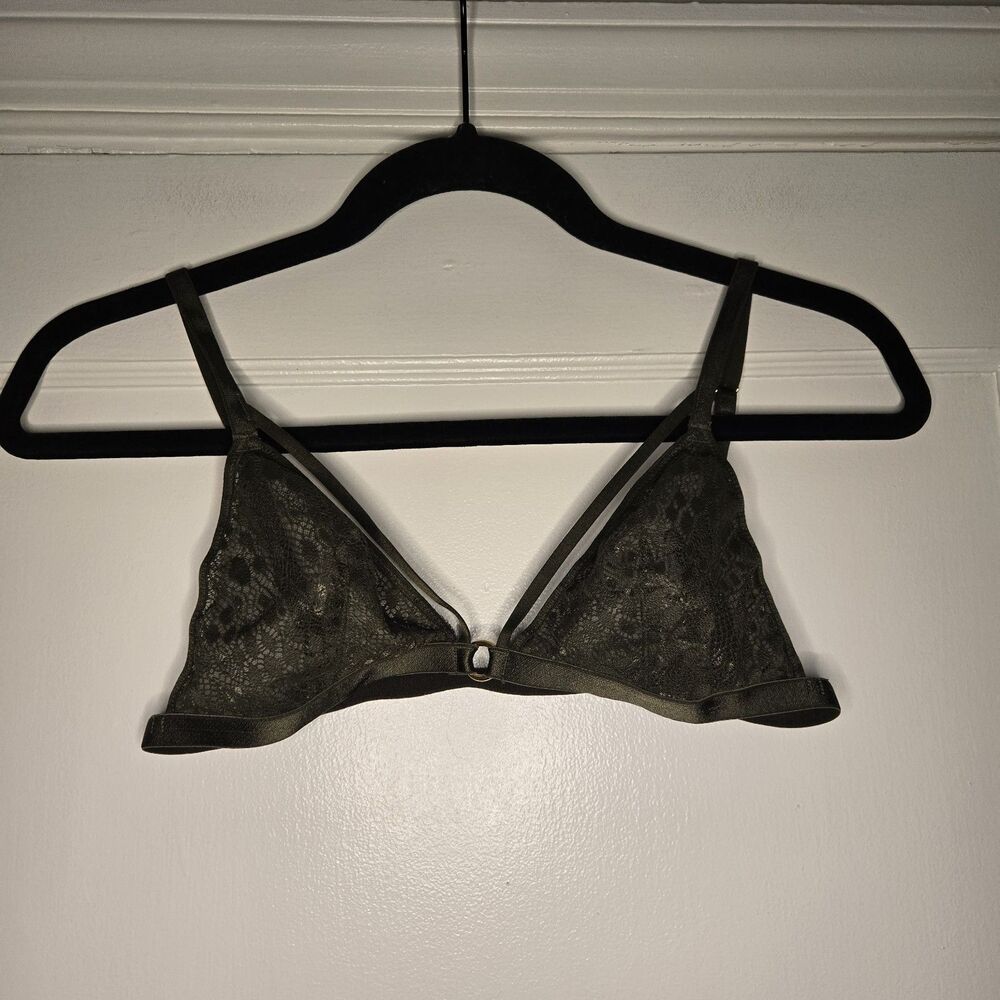 Victoria's Secret Very Sexy Bralette Womens Small/Chic Green Lace Soft Bra